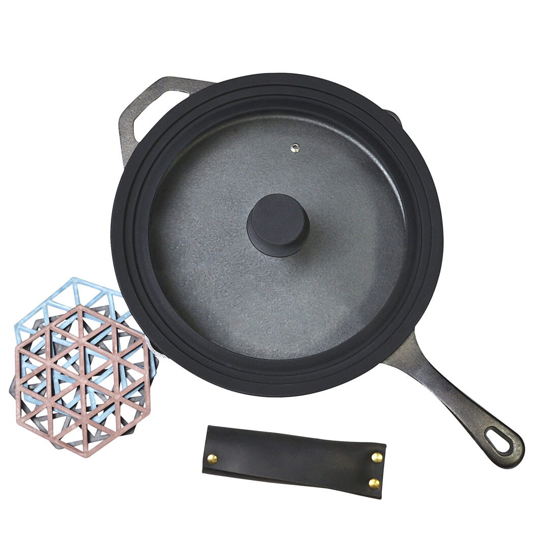 Cast Iron Skillet 12 Inch - Long Handle